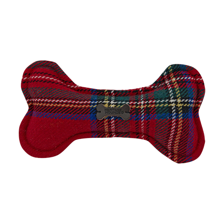 Heritage Hounds Tartan Dog Bone Plush Toy