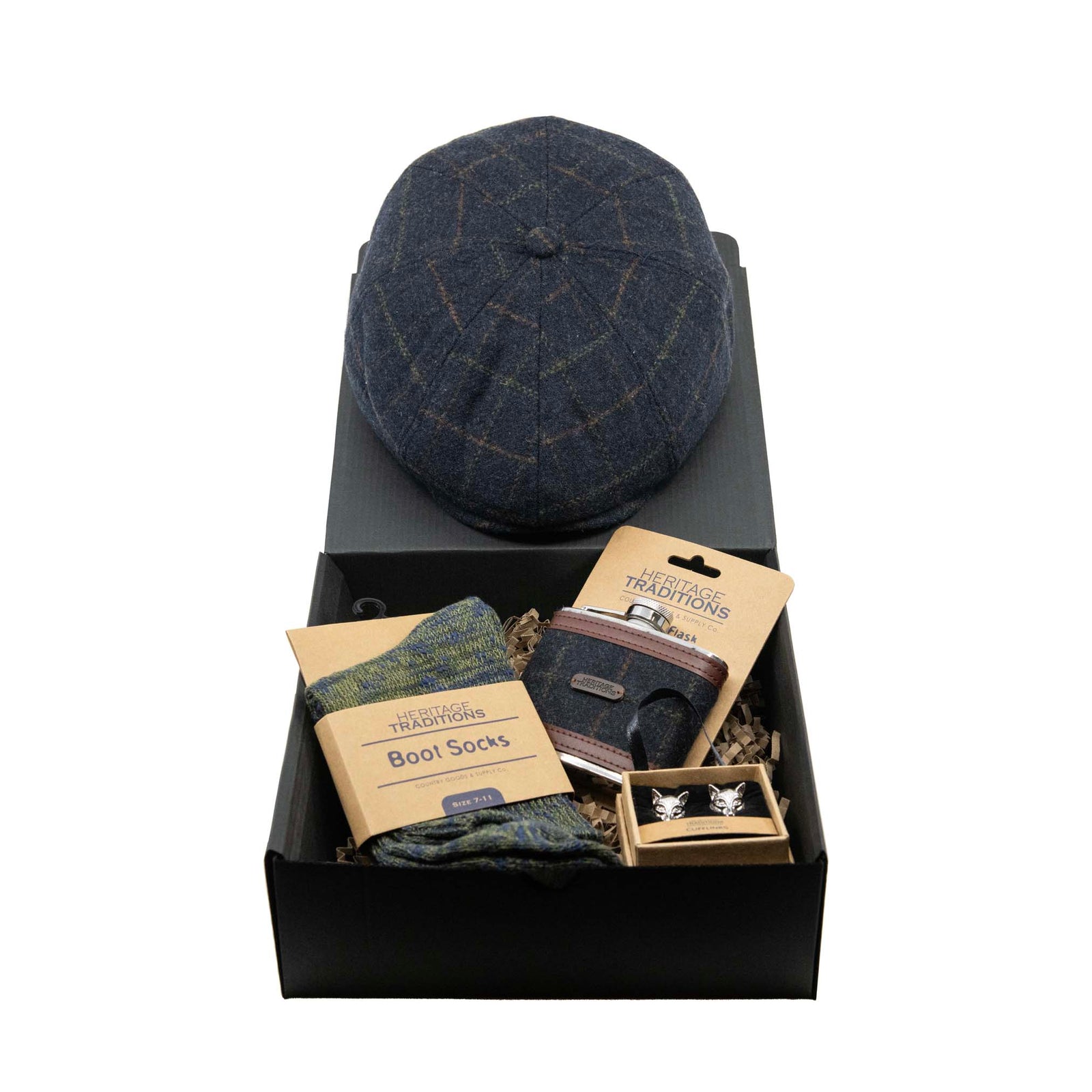 Heritage Traditions Blue Box Gift Box: Baker Boy Cap Gift Box