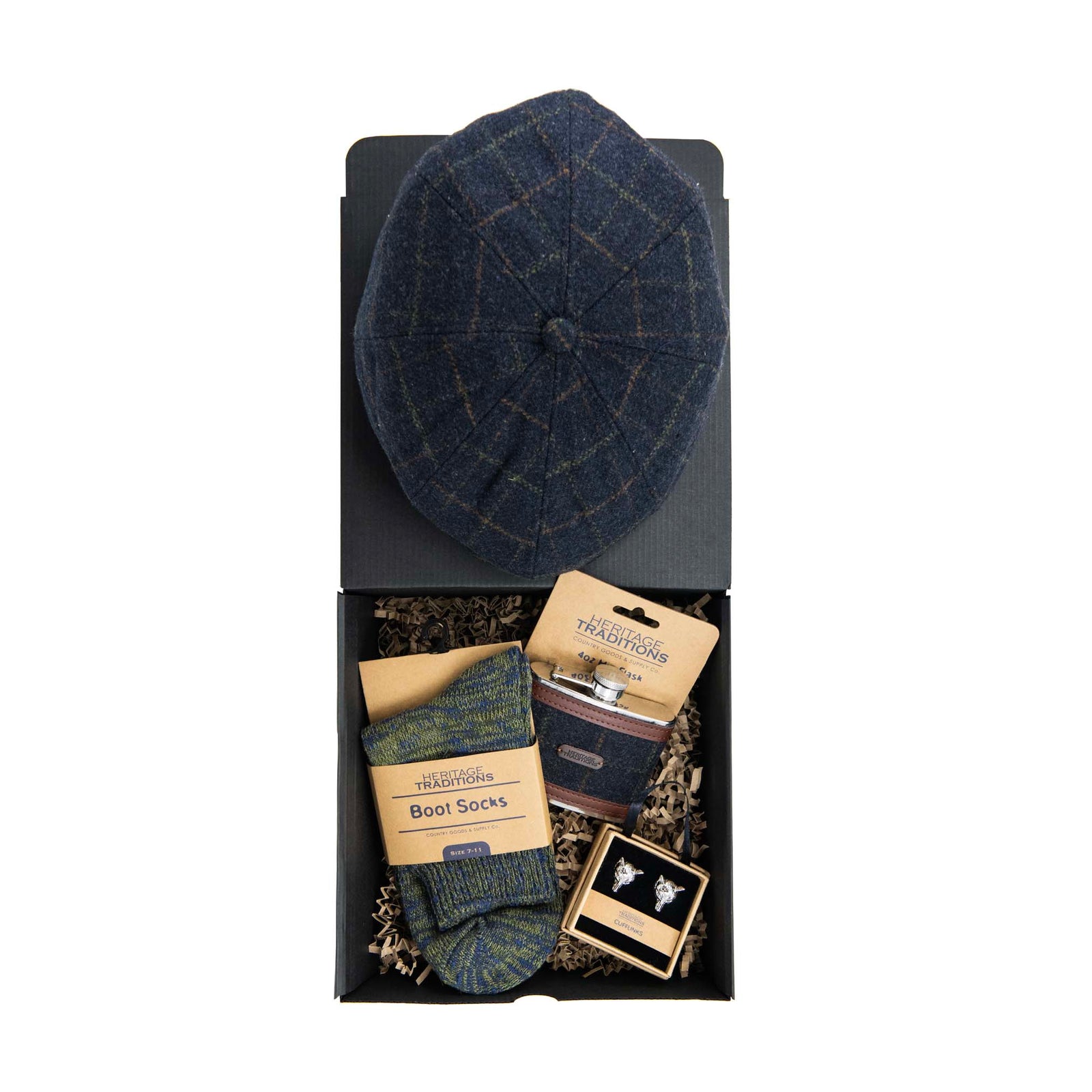 Heritage Traditions Blue Box Gift Box: Baker Boy Cap Gift Box
