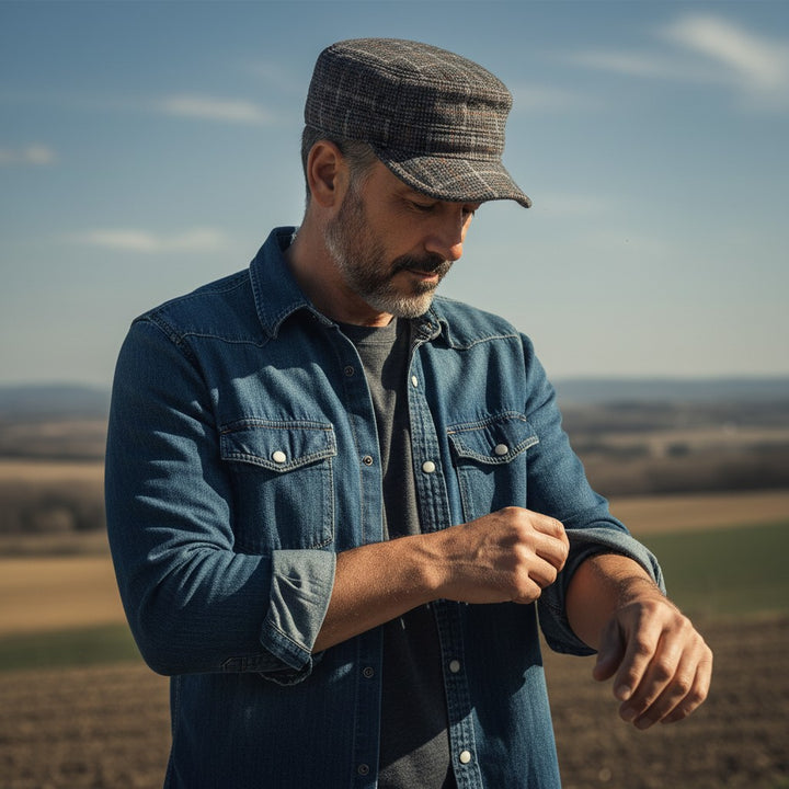 Tweed Military Cap