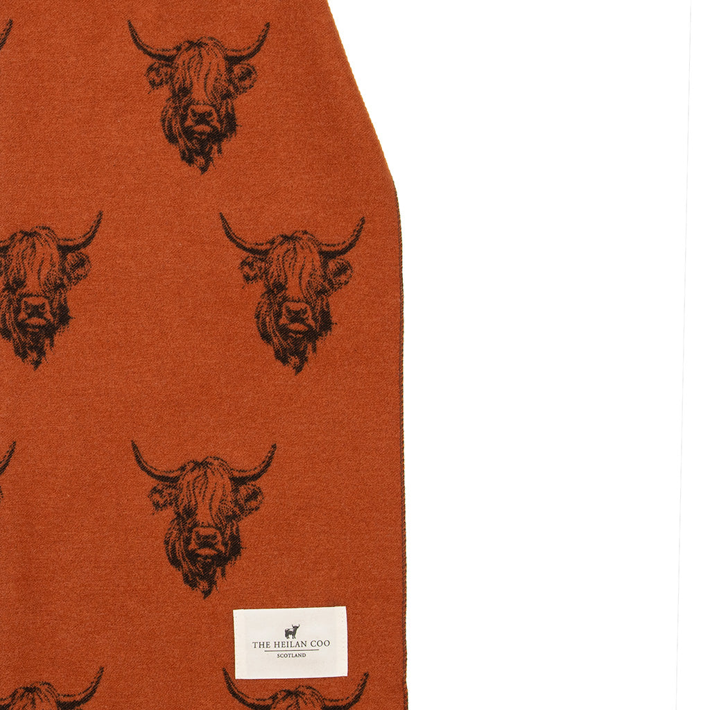 Heilan Coo Multi Super Soft Scarf Rust Polyester