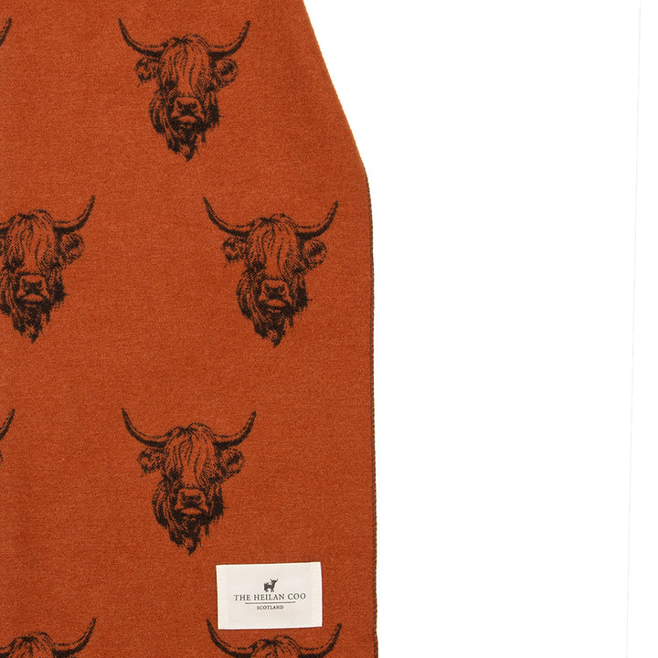 Heilan Coo Multi Super Soft Scarf Rust Polyester