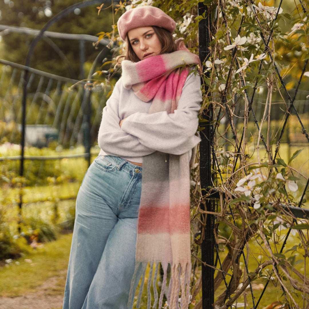 Soft Touch Herringbone Blanket Scarf