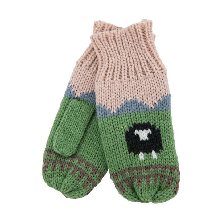 Aran Knitted Sheep Mittens