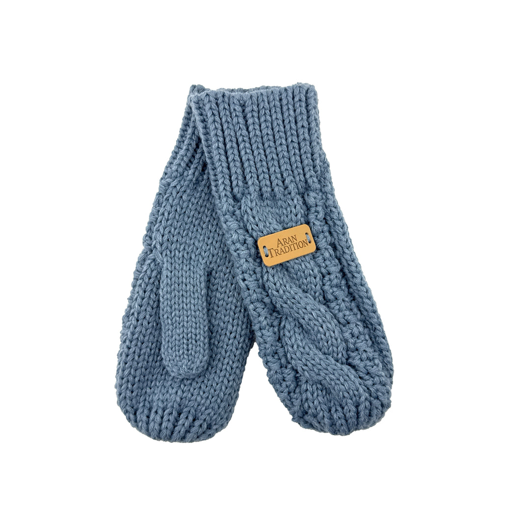 Aran Cable Knit Mittens