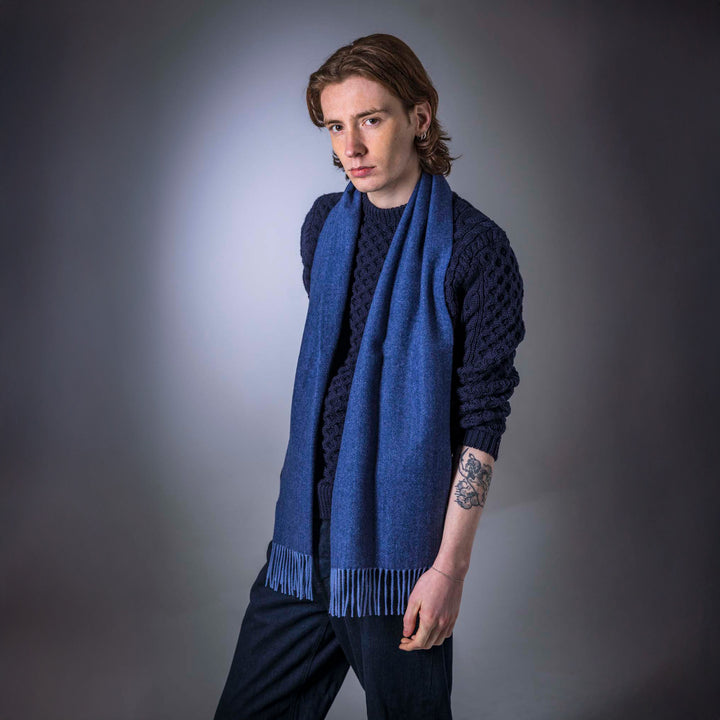 Pure Wool Herringbone Scarf