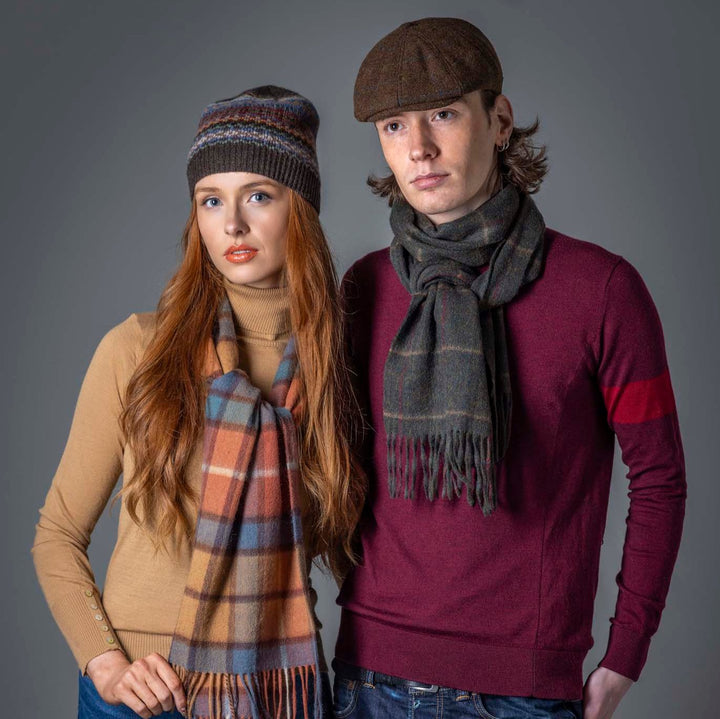 Pure Wool Box Check Scarf