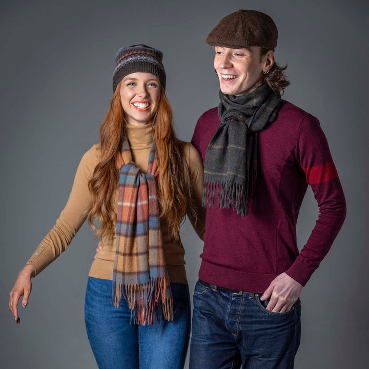 Pure Wool Box Check Scarf