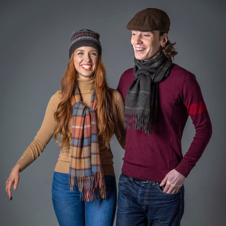 Pure Wool Box Check Scarf