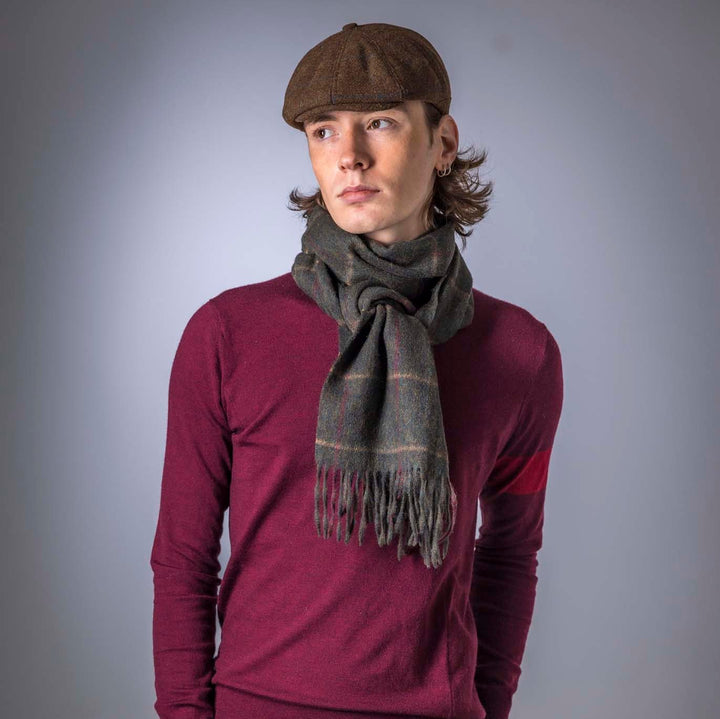 Pure Wool Box Check Scarf