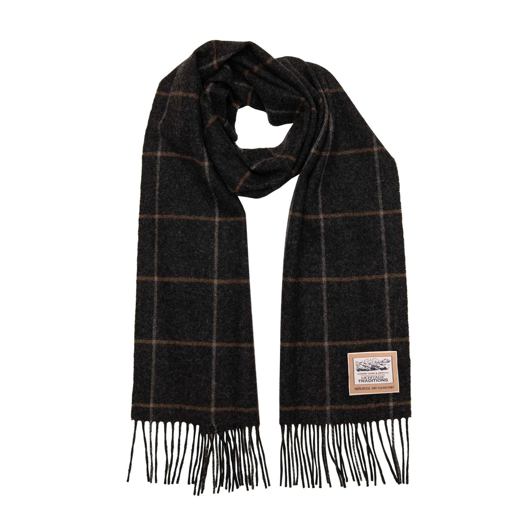 Pure Wool Box Check Scarf