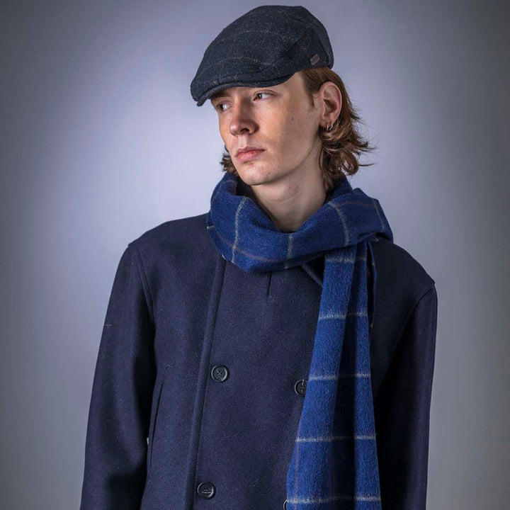 Pure Wool Box Check Scarf