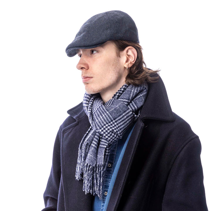 Prince of Wales Checked Wool Scarf