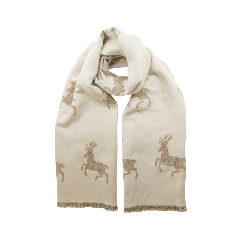 Super Soft Stag Jacquard Scarf