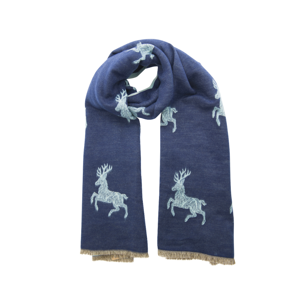 Super Soft Stag Jacquard Scarf