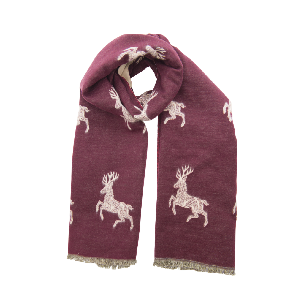 Super Soft Stag Jacquard Scarf