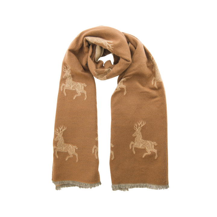 Super Soft Stag Jacquard Scarf