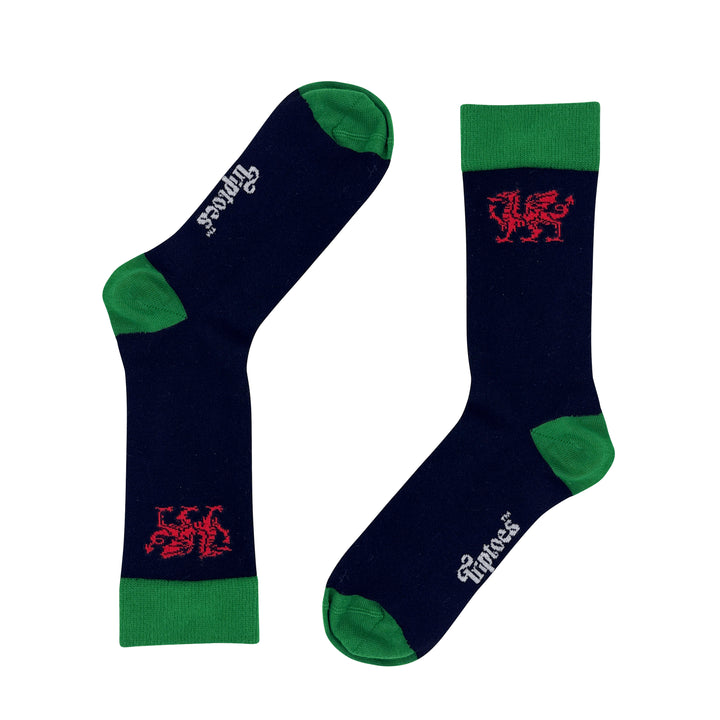 Welsh Dragon Bamboo Ankle Socks