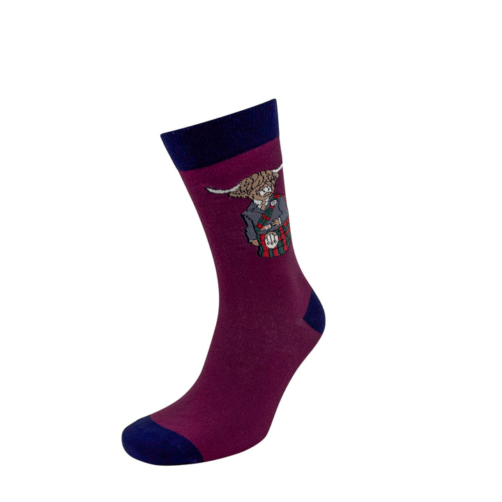 Kilted Highland Cow Bamboo Socks