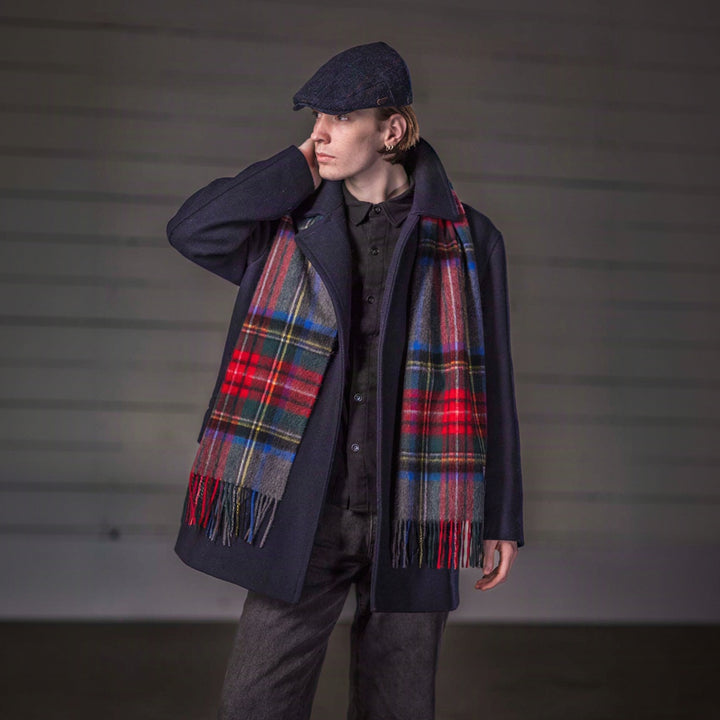 Pure Wool Check Scarf