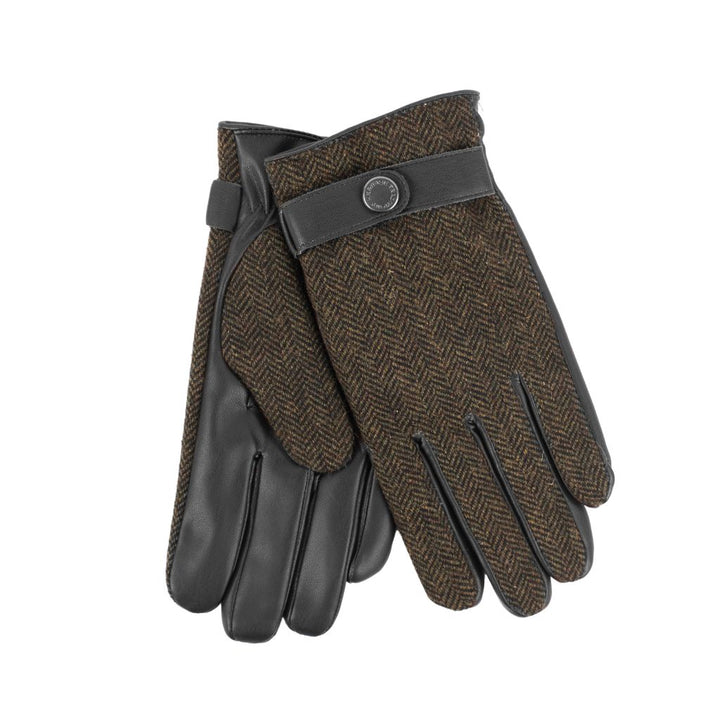 Mens Tweed Stud Gloves