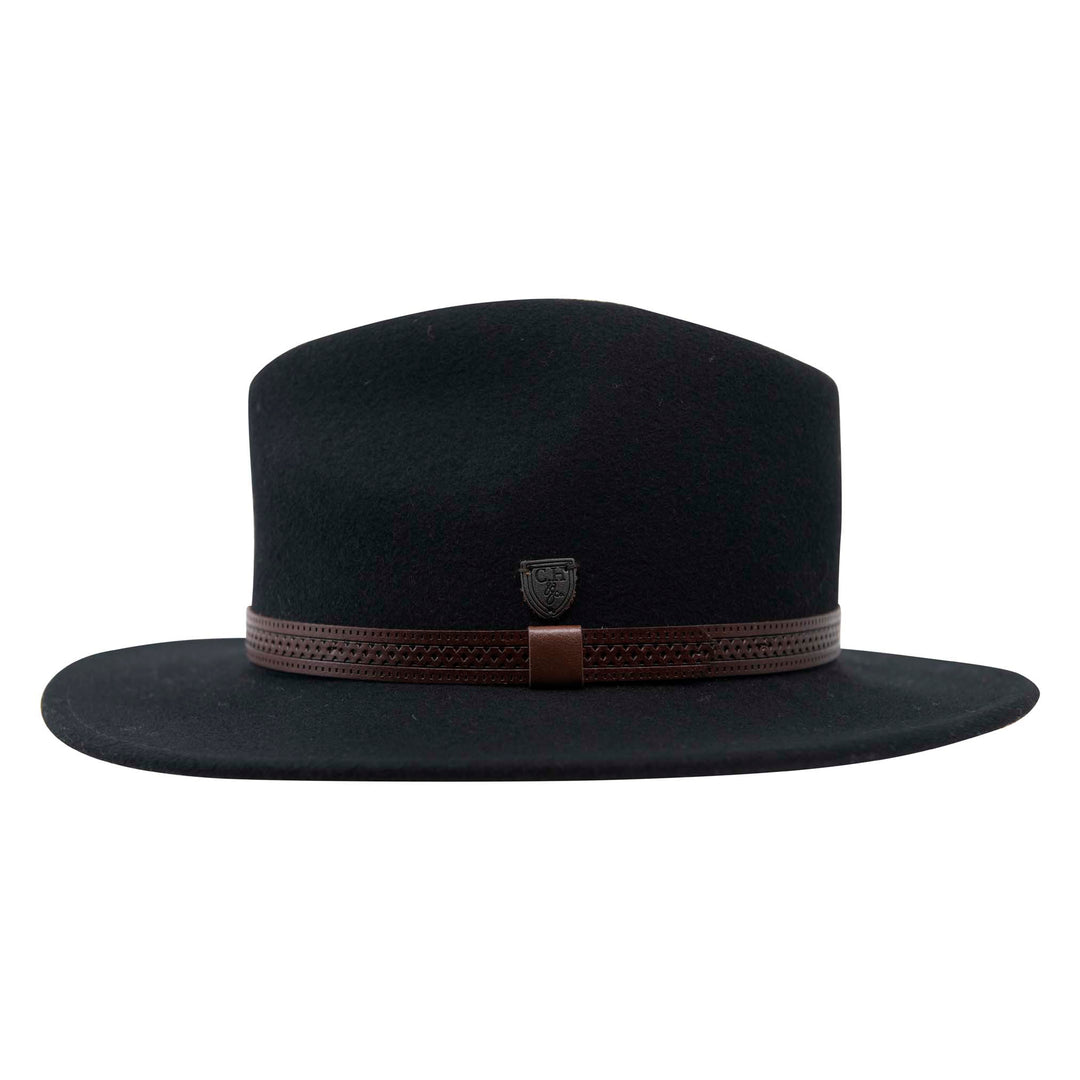Mens Black Wool Fedora