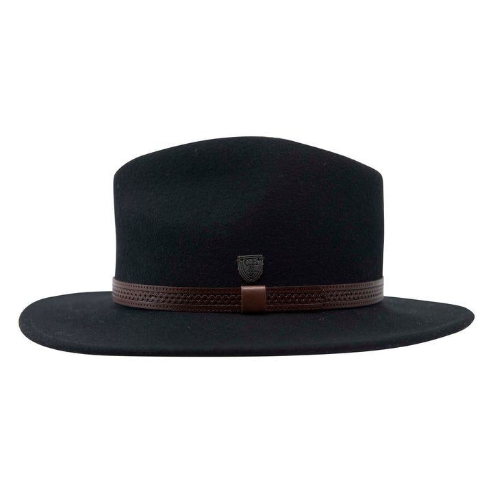 Mens Black Wool Fedora