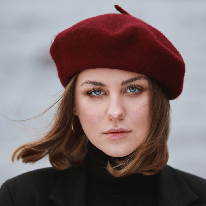 Felt Wool Beret | Classic Style | One Size Fits Most