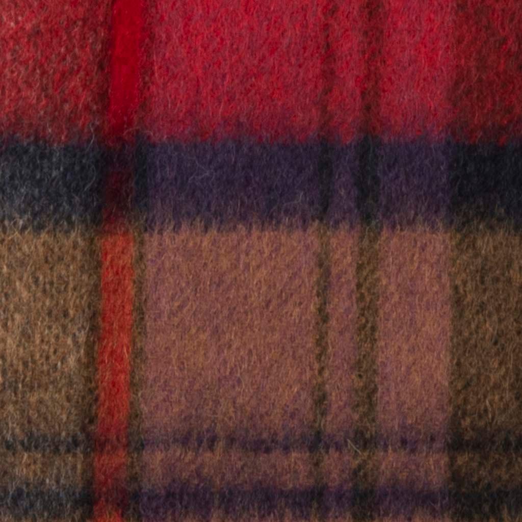 Pure Wool Tartan Check Scarf - Natural | Sweater Market