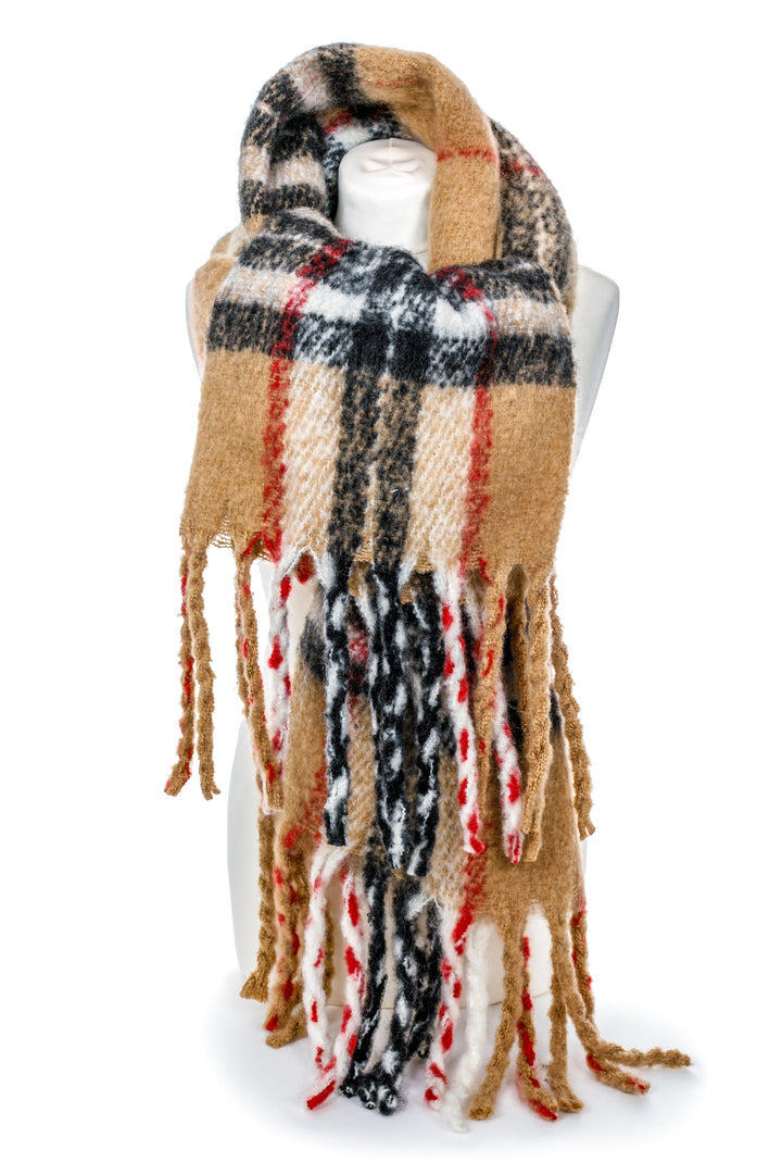 Soft Touch Tartan Mohair Look Blanket Scarf at Heritage Traditions