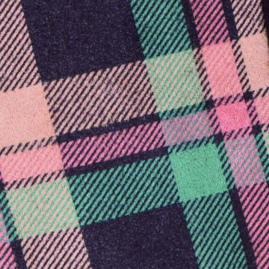 Women's Button Cuff Check Gloves | Soft Moleskin Fabric