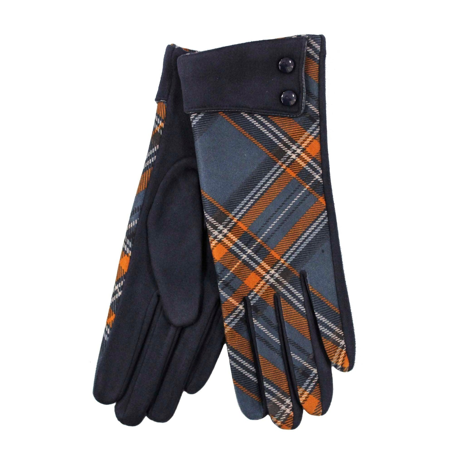 Shop Tartan Moleskin Button Cuff Gloves | Luxurious and Stylish