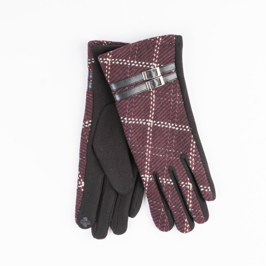 Herringbone Buckle Gloves | Women's Stylish and Functional Accessories