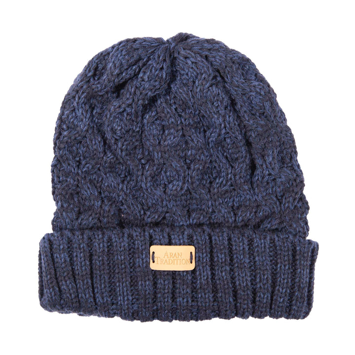 Aran Cable Knit Beanie Hat Aran Cable Knit Beanie Hat | Traditional Honeycomb Design