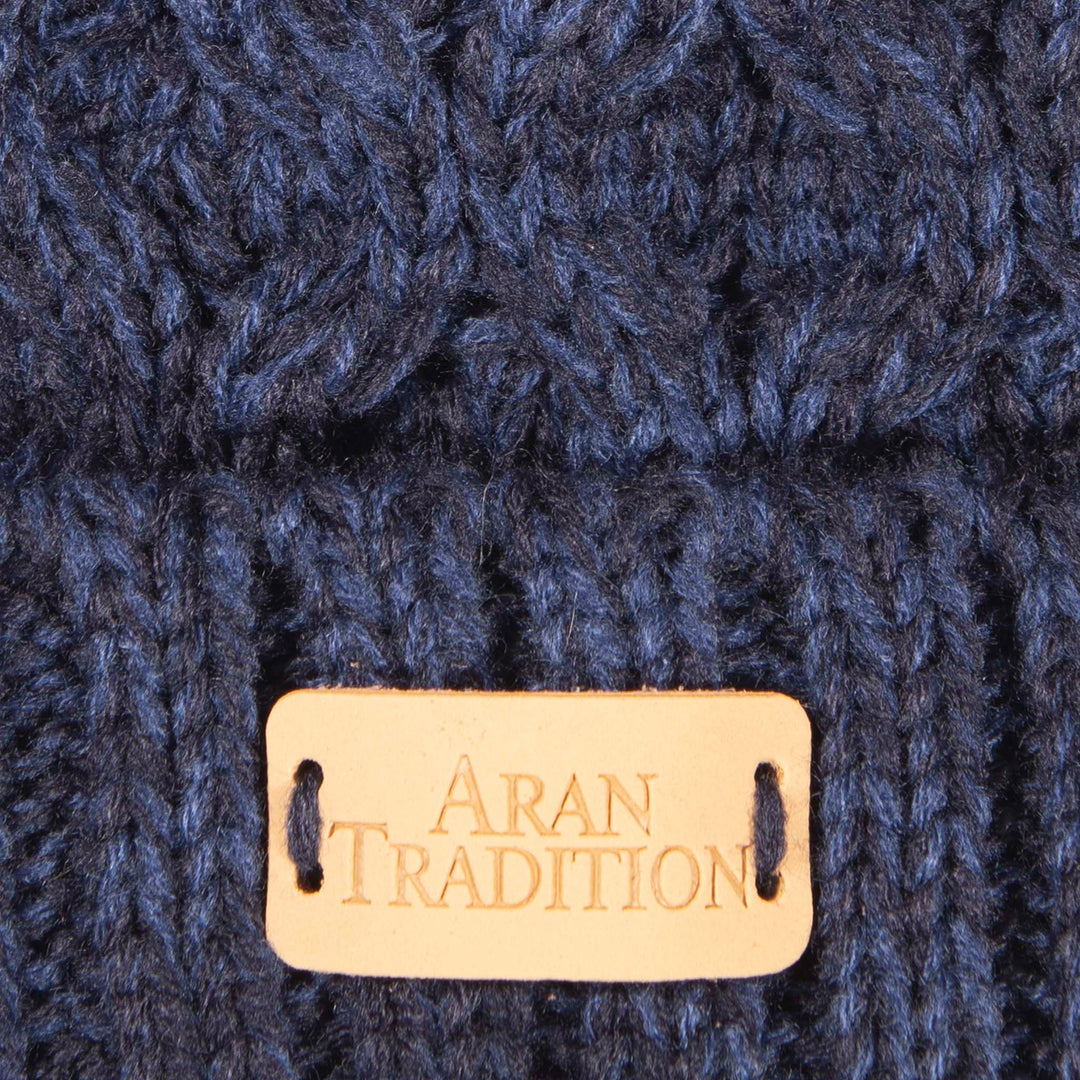 Aran Cable Knit Beanie Hat Aran Cable Knit Beanie Hat | Traditional Honeycomb Design