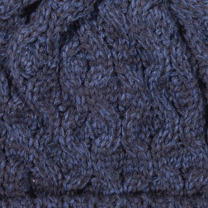 Aran Cable Knit Beanie Hat Aran Cable Knit Beanie Hat | Traditional Honeycomb Design