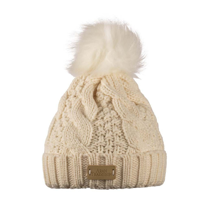 Aran Cable Pom Pom Hat Stay Cozy & Chic with Aran Cable Pom Pom Hat | Traditional Cable Knit