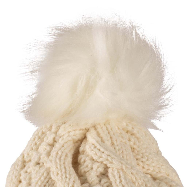 Aran Cable Pom Pom Hat Stay Cozy & Chic with Aran Cable Pom Pom Hat | Traditional Cable Knit