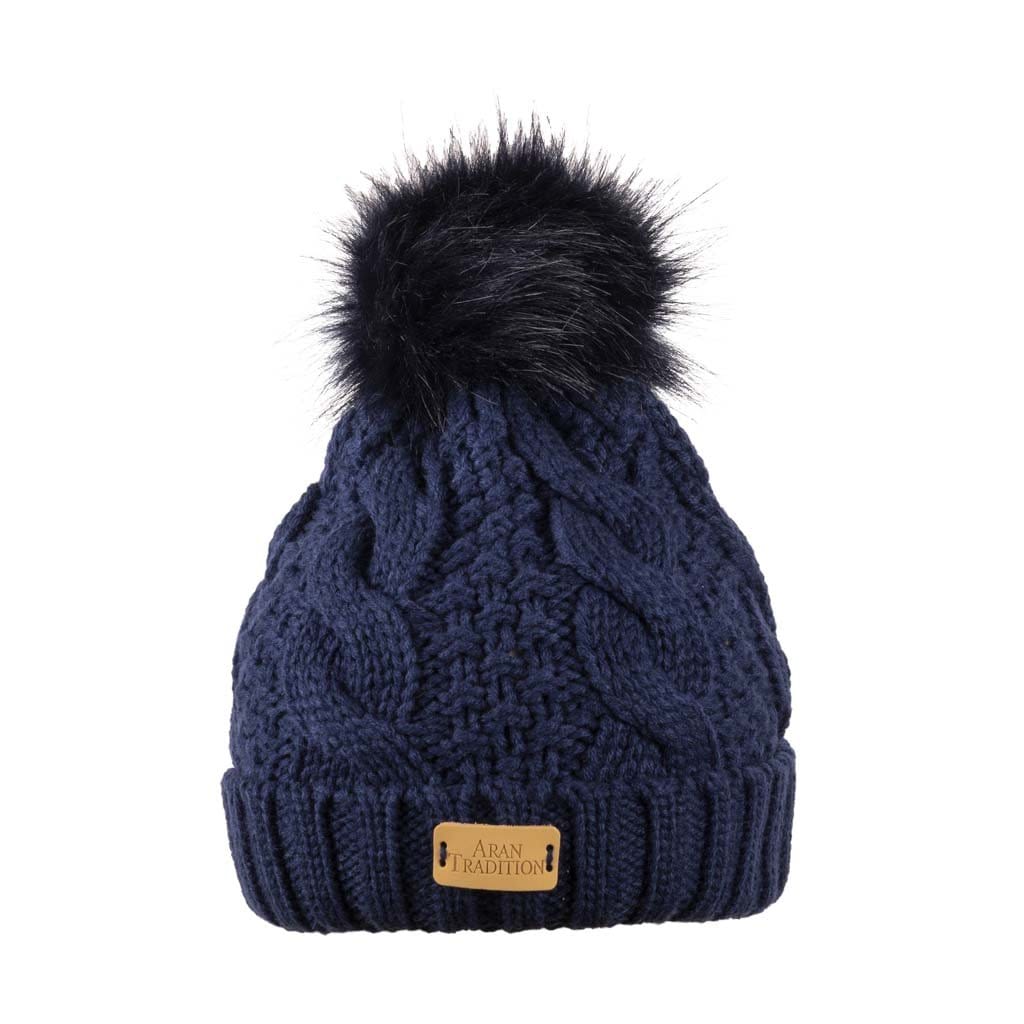 Aran Cable Pom Pom Hat Stay Cozy & Chic with Aran Cable Pom Pom Hat | Traditional Cable Knit