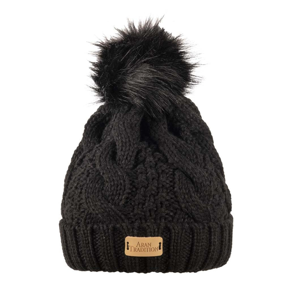 Aran Cable Pom Pom Hat Stay Cozy & Chic with Aran Cable Pom Pom Hat | Traditional Cable Knit