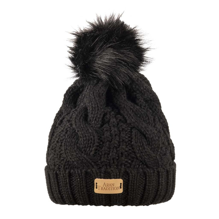 Aran Cable Pom Pom Hat Stay Cozy & Chic with Aran Cable Pom Pom Hat | Traditional Cable Knit