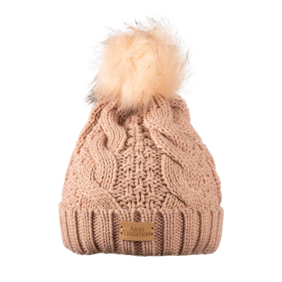 Aran Cable Pom Pom Hat Stay Cozy & Chic with Aran Cable Pom Pom Hat | Traditional Cable Knit