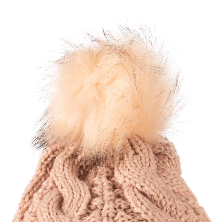 Aran Cable Pom Pom Hat Stay Cozy & Chic with Aran Cable Pom Pom Hat | Traditional Cable Knit