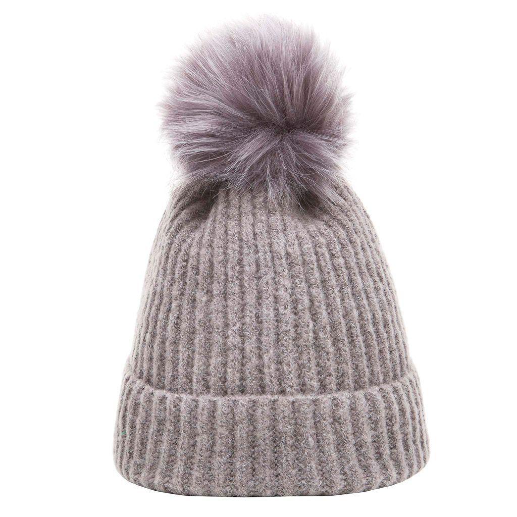 Soft Touch Rib Pom Pom Beanie | Luxurious Faux Fur Pom Pom