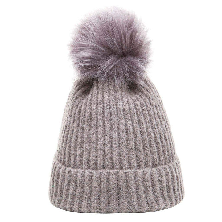 Soft Touch Rib Pom Pom Beanie | Luxurious Faux Fur Pom Pom