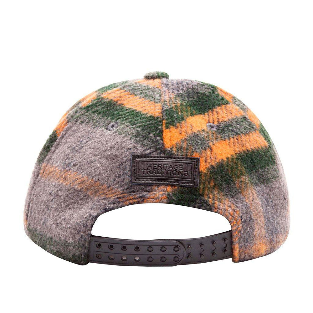 Brushed Check Baseball Cap | Premium Wool Blend | Adjustable Fit