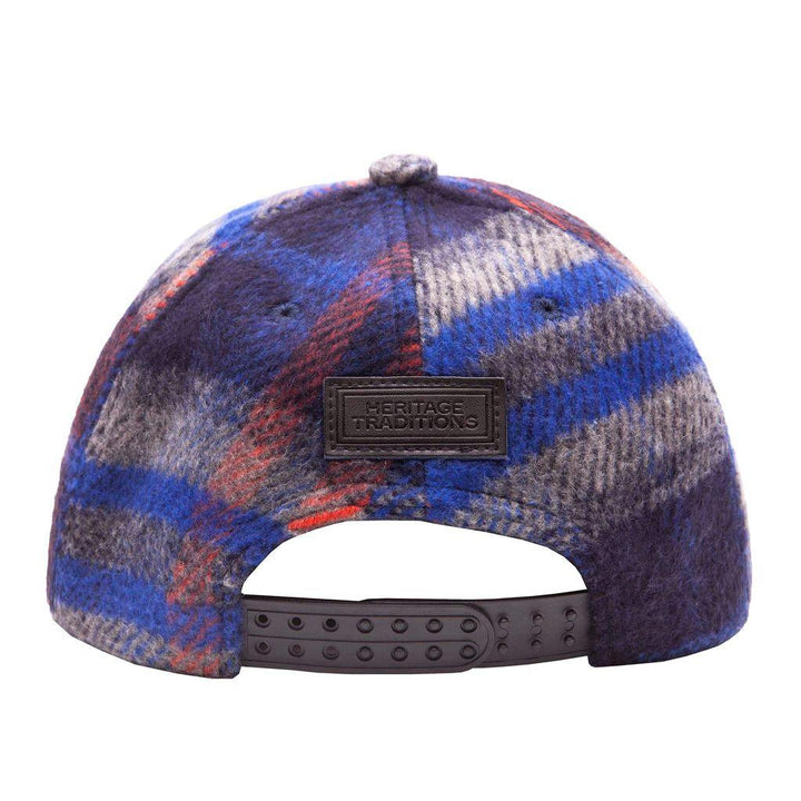 Brushed Check Baseball Cap | Premium Wool Blend | Adjustable Fit