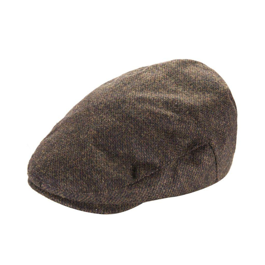 Classic Tweed Flat Cap | Quilted Lining | Elasticated Fit