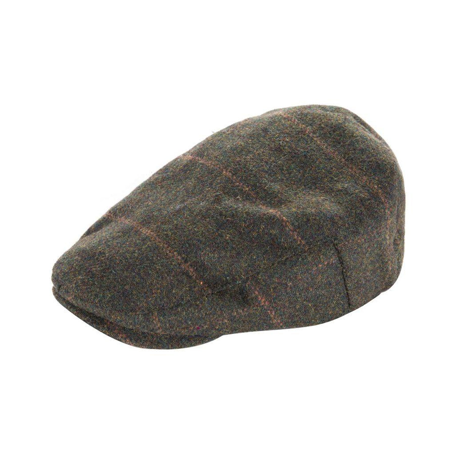 Classic Tweed Flat Cap | Quilted Lining | Elasticated Fit