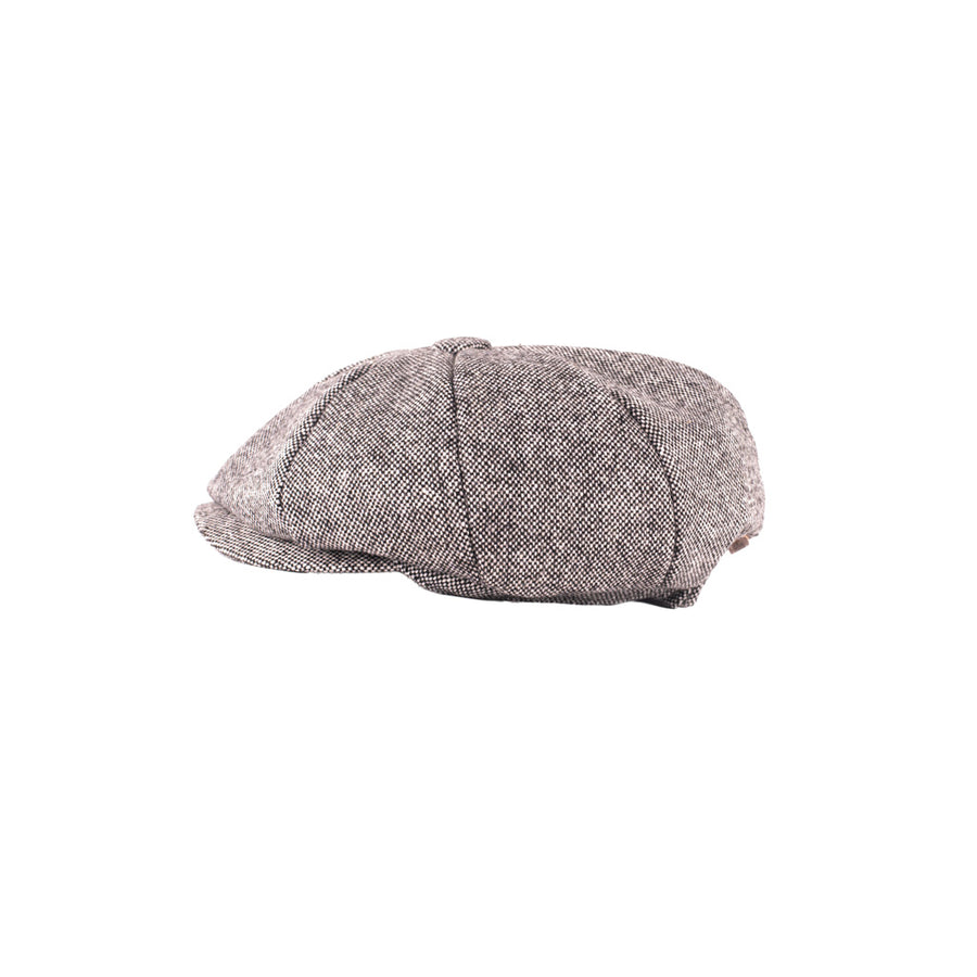 Junior Tweed Panel Newsboy Cap - Dark Navy Junior Tweed Panel Newsboy Cap